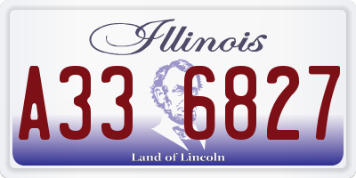 IL license plate A336827