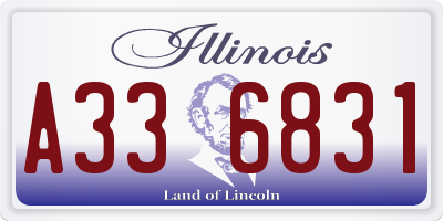 IL license plate A336831