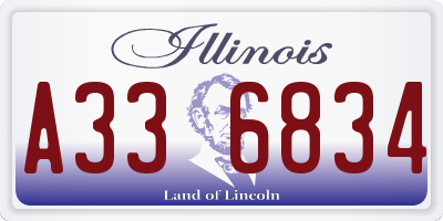 IL license plate A336834