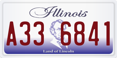 IL license plate A336841