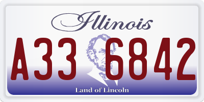 IL license plate A336842