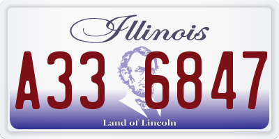 IL license plate A336847