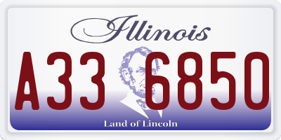 IL license plate A336850