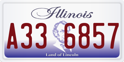 IL license plate A336857