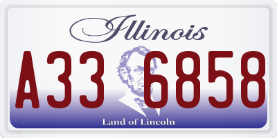 IL license plate A336858