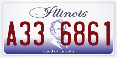 IL license plate A336861