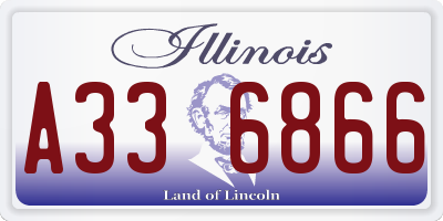 IL license plate A336866