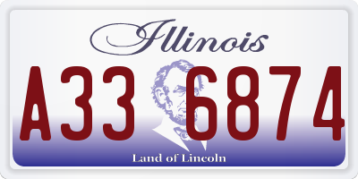 IL license plate A336874