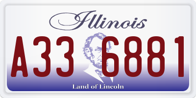 IL license plate A336881