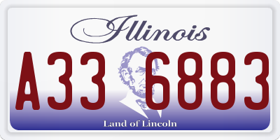 IL license plate A336883