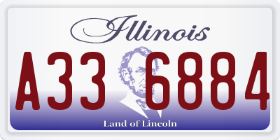 IL license plate A336884
