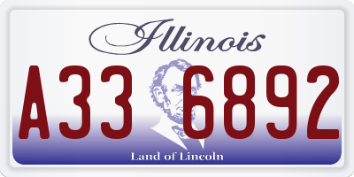 IL license plate A336892