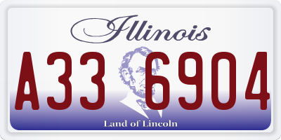IL license plate A336904
