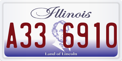 IL license plate A336910