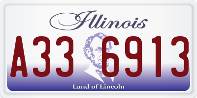 IL license plate A336913