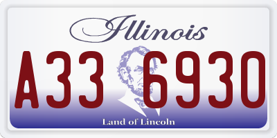 IL license plate A336930