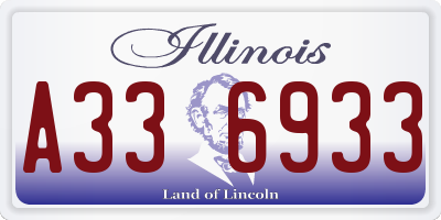IL license plate A336933
