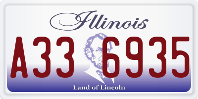 IL license plate A336935