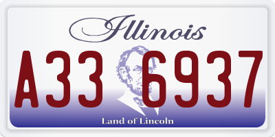 IL license plate A336937