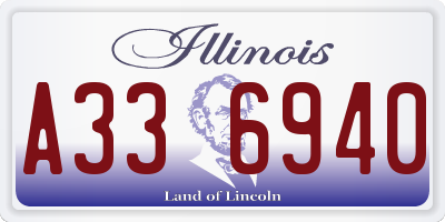 IL license plate A336940