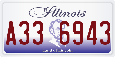 IL license plate A336943