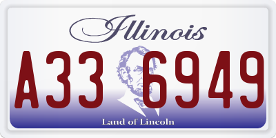 IL license plate A336949