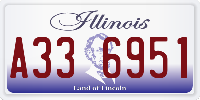 IL license plate A336951