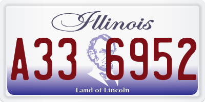 IL license plate A336952