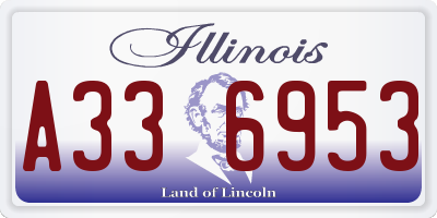 IL license plate A336953