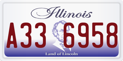 IL license plate A336958