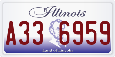 IL license plate A336959