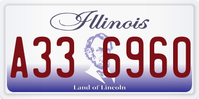 IL license plate A336960
