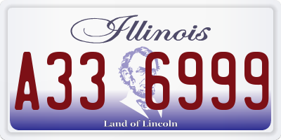 IL license plate A336999