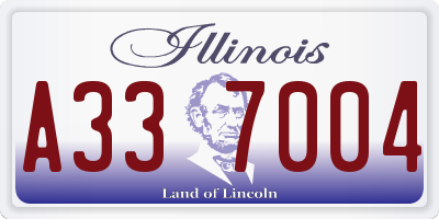 IL license plate A337004