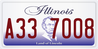IL license plate A337008