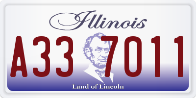 IL license plate A337011