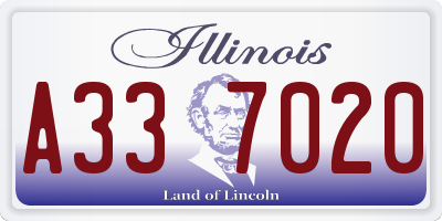 IL license plate A337020