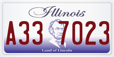IL license plate A337023
