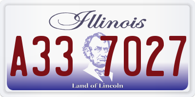IL license plate A337027