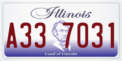 IL license plate A337031