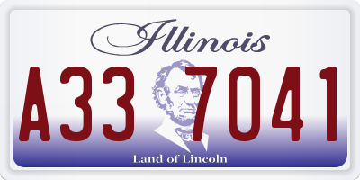 IL license plate A337041