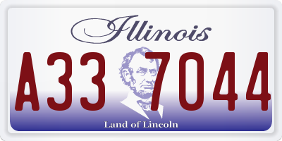IL license plate A337044
