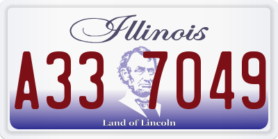 IL license plate A337049