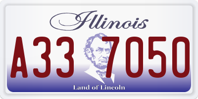 IL license plate A337050