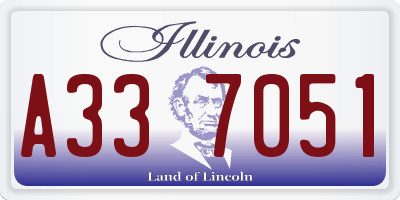 IL license plate A337051