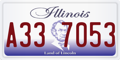 IL license plate A337053