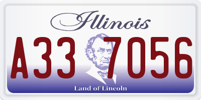 IL license plate A337056
