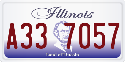 IL license plate A337057