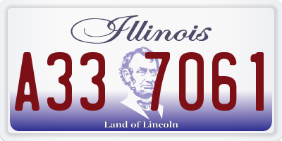 IL license plate A337061
