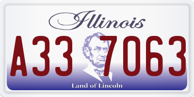 IL license plate A337063